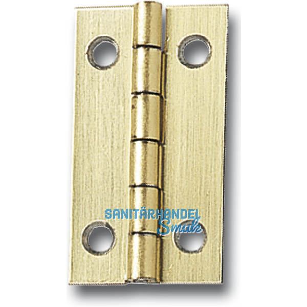 Standard Kassettenscharnier 30x17 mm, Stahl vermessingt