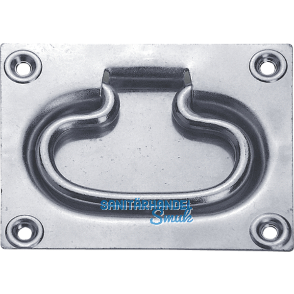 Kistengriff zum Einlassen Breite 80 mm, L 100 mm, verzinkt