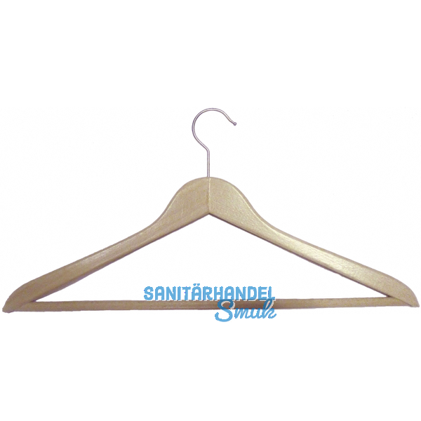 Kleiderbgel Unut 2 drehbar, mit gerilltem Hosensteg, Buche lackiert