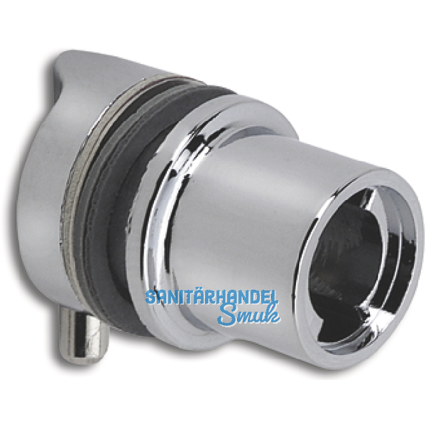 HEKNA 512 Zylinder-Glastrschloss, Zamak verchromt poliert