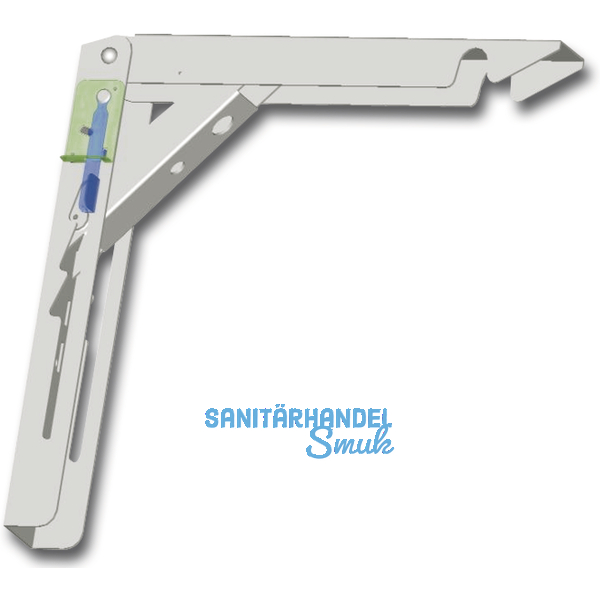 Konsole Klapponette klappbar mit Sicherung, Tiefe 300 mm, verzinkt