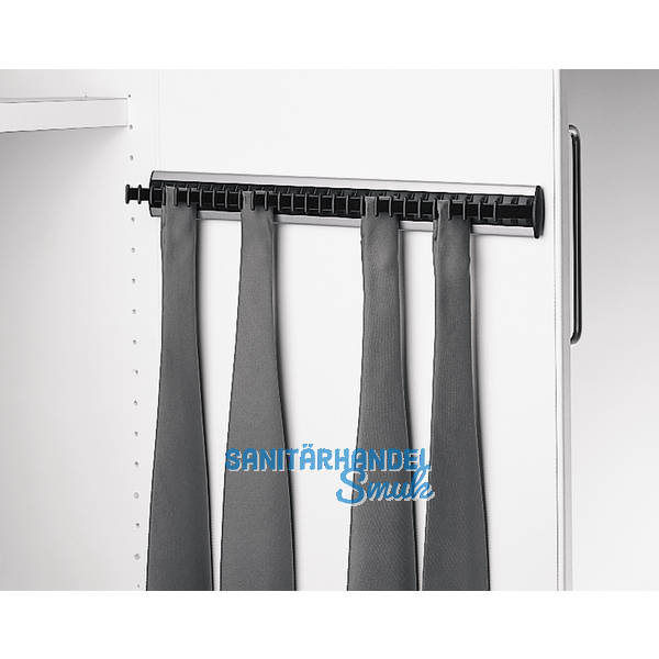 Krawattenhalter starr Modell D, 432x48x52 mm, Aluminium/Kunststoff schwarz