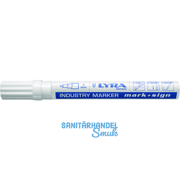 LYRA Lackmalstift 114 Strichbreite 3 mm wei