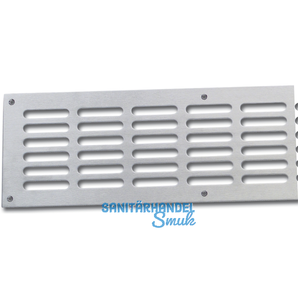 Lftungsgitter Lnge 500 mm, Breite 100 mm, Edelstahl geschliffen