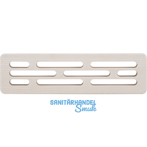 Lftungsgitter Holz - versetzte Lochung Lnge 600 mm, Breite 120 mm, Buche roh