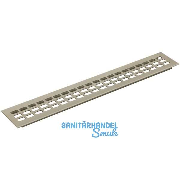 Lftungsgitter Lnge 600 mm, Breite 80 mm, Aluminium/Titan Edelstahl Effekt