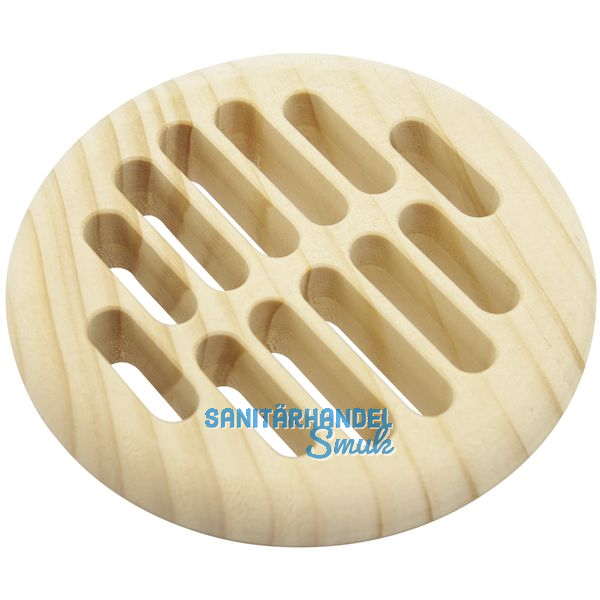 Lftungsrosette rund  83 mm, Einlass  68 mm, Fichte roh