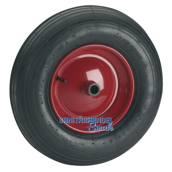 Luftrad 400 x 100 x 20 mm mit Stahlfelge Nabe 88 mm Tragkraft 250 kg