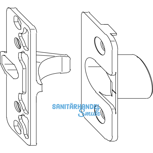 MACO Anpressverschluss, Flgel- und Rahmenteil, 4 mm Falzluft (10928)