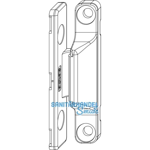 MACO Anpressverschluss, Flgel- und Rahmenteil PVC, silber (54783)