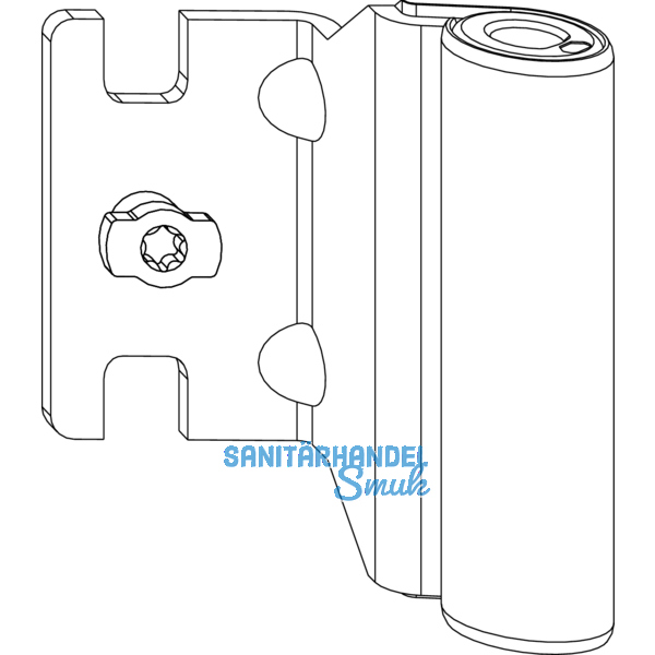 MACO Bandwinkel aufschraubbar 12/18- 9 mm, 120 kg, wei (207882)