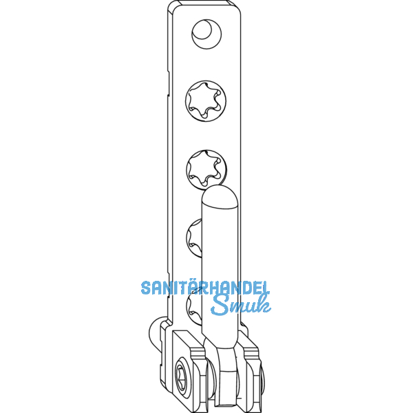 MACO Ecklager PVC, mit 7 mm Tragezapfen L=23 mm, 120 kg, silber (52484)