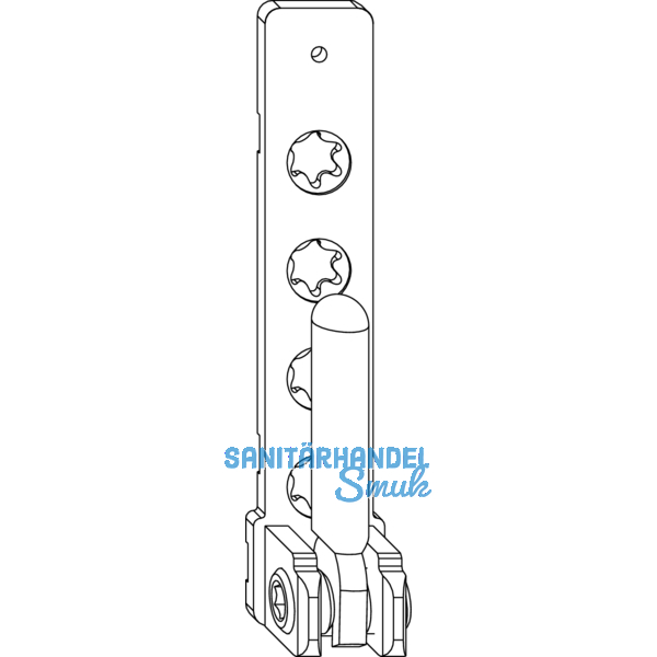 MACO Ecklager PVC, mit 3 mm Positionszapfen, 100 kg, silber (52483)