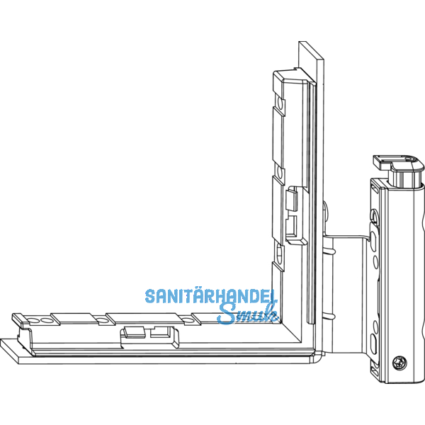 MACO Ecklagerband DT mit V, 12/18-13 mm, links, mit Unterlage, silber (209595)