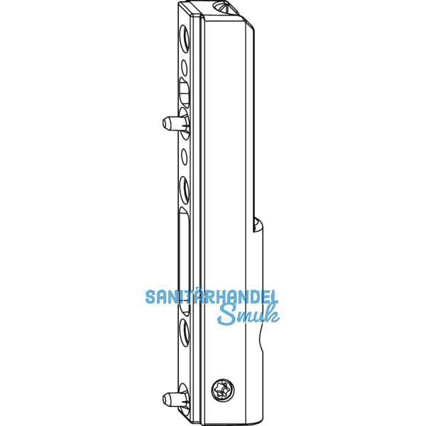 MACO Ecklagerband PVC, mit 3 mm Positionszapfen, 120 kg, silber (52478)