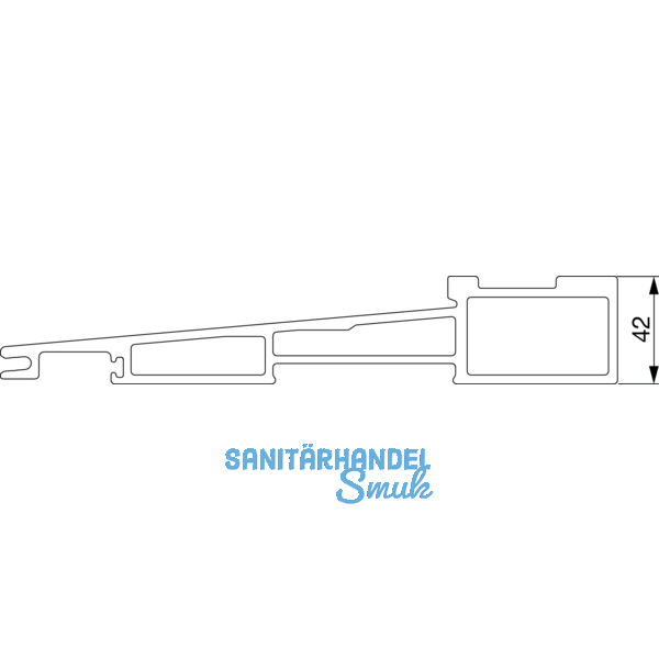 MACO Fiber-Therm Bodenschwelle Grundkrper 240, L=5000 mm, silber (466912)