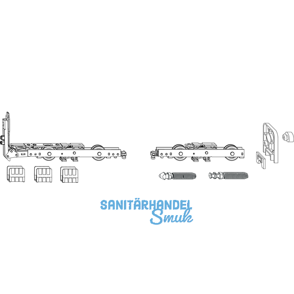 MACO HS Grundkarton Laufwagen 300 kg, ohne Brsten, silber (103063)