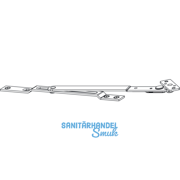 MACO Kippschere mit Befestigungslasche, silber (209723)