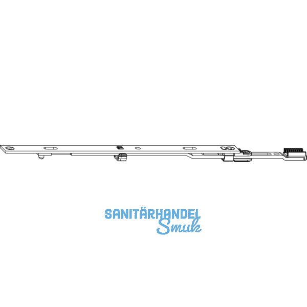 MACO MM Stulpverlngerung verlngerbar, ohne Zapfen, L=235 mm, silber (206197)
