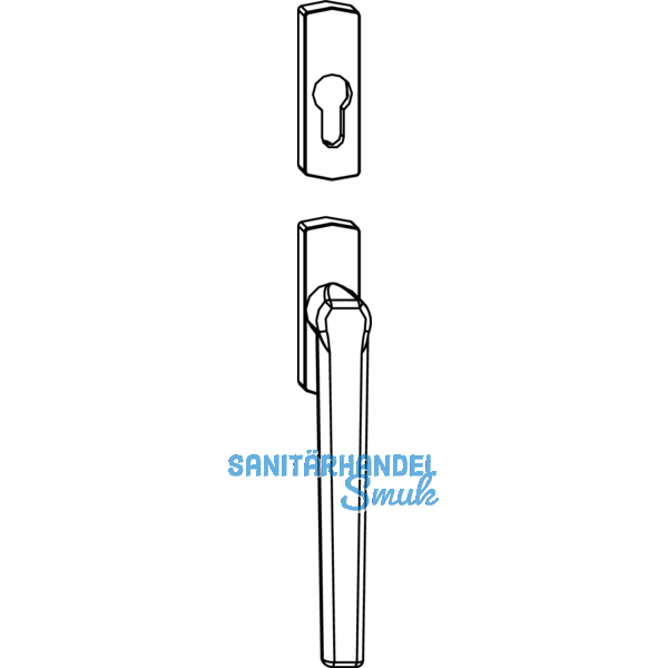 MACO SKB-Z Drehgriff auen fr PZ, VK 8 mm, Aluminium wei beschichtet