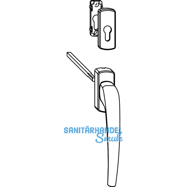 MACO SKB-Z Drehgriff innen fr PZ, VK 8x112 mm, Aluminium silber eloxiert