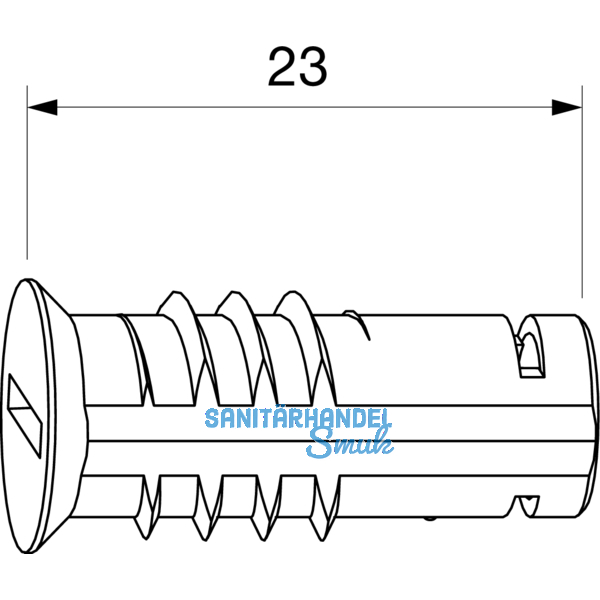 MACO-TRONIC Magnet einschraubbar in Zink Gehuse, silber (465323)