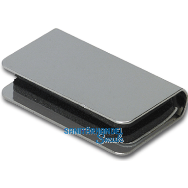 Magnetschnapper-Gegenstck fr Glas, Glasstrke 6 mm, Stahl verchromt poliert