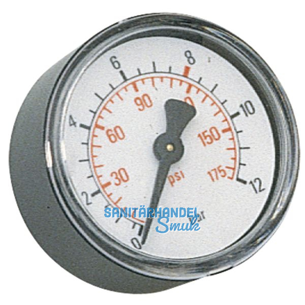 Druckluft Manometer 50 mm 0 - 10 bar mit Auengewinde hinten 1/8\"