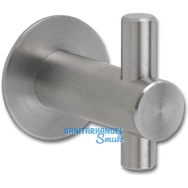 Mantelhaken Inti mit Platte  30 mm, Tiefe 62 mm, Edelstahl gebrstet