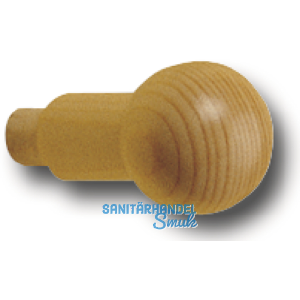 Mantelhaken Hesat zum Einbohren  12 x 15 mm, Tiefe 67 mm, Fichte roh