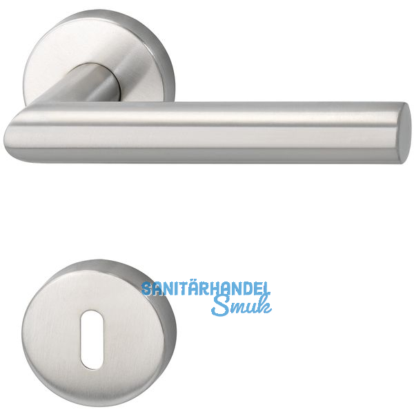 SECOTEC Drckergarnitur Modell Gehrung auf Rosette BB Edelstahl rostfrei