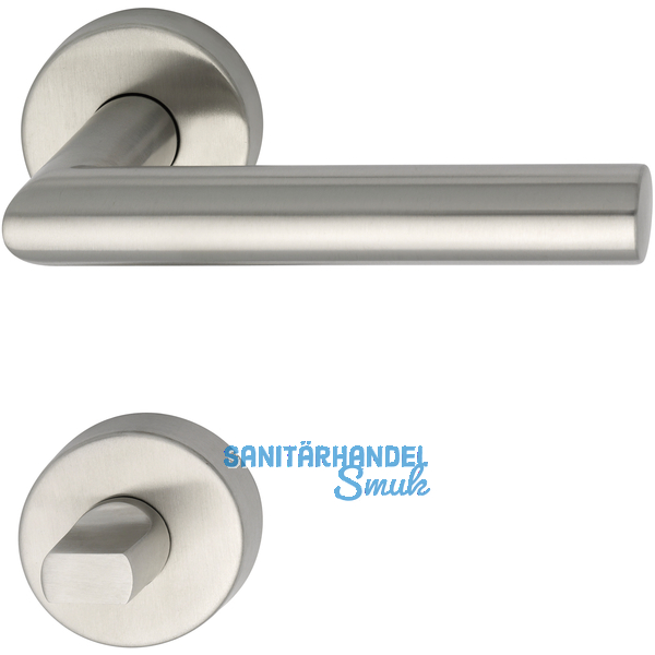 SECOTEC Drckergarnitur Modell Gehrung auf Rosette WC Edelstahl rostfrei