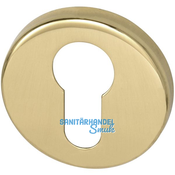 MARCHESI Zylinderrosette PZ, � 50 mm, Messing poliert schutzlackiert, verdeckt