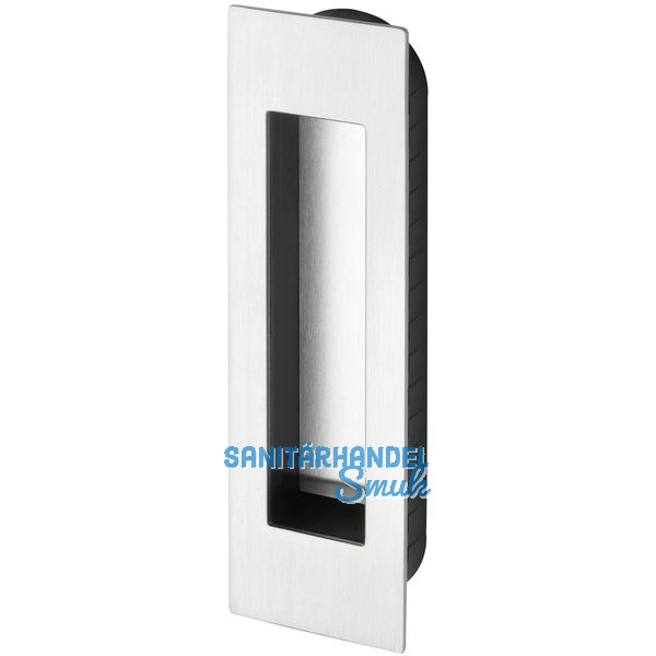 Schiebetrmuschel eckig 45 x 155 mm, offen, Edelstahl matt