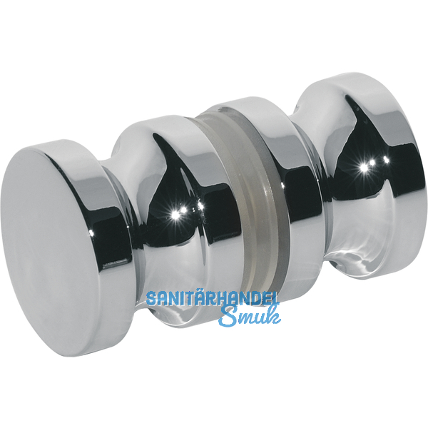Duschtrknopf DTKL 10, beidseitig, 32 mm, Messing verchromt poliert