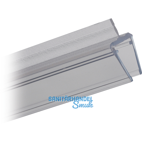 Wasserabweisprofil m. Lippe f. Serie Fit f. 6-8 mm, 2500 mm, transparent (69106)