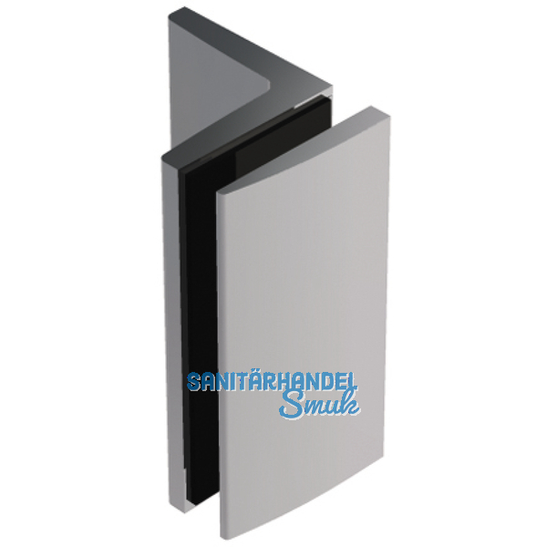 Winkelverbinder Bella, 90 Glas-Wand m. Langloch, Messing verchr. pol.(81080.31)