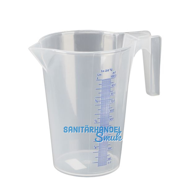 PRESSOL Messbecher transparent Polypropylen Inhalt 1,0 Liter