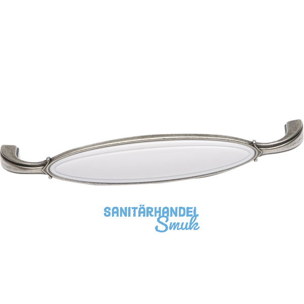 Griff Anaheim LA 128 mm, ZN/Kunststoff altsilber/wei