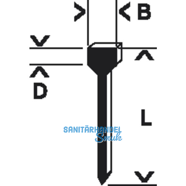 BOSCH Ngel Typ 47 Lnge 28 mm Breite 1,8 mm