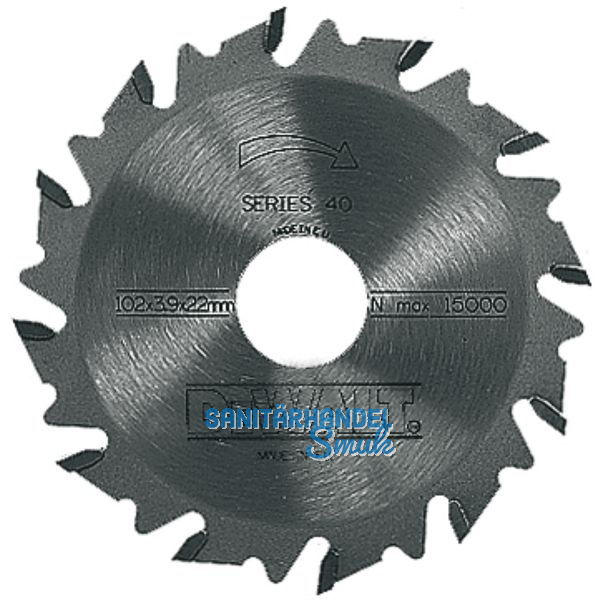 DEWALT Nutfrser HW 102 x 4.0 x 22 mm Zhne 12