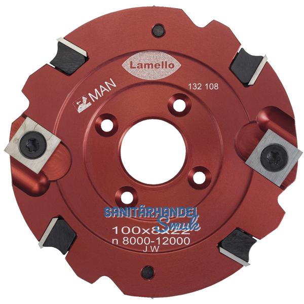 LAMELLO Wendeschneidenfrser HW 100 x 8 x 22 mm Z4+V4 (Clamex S Verbinder)