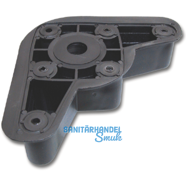 Oberteilgleiter STAHL mit Rand, Schrauben, Kunststoff schwarz