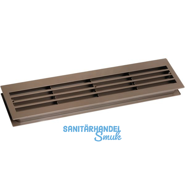 Lftungsgitter fr Zimmertren, 454 x 90 mm, TS 40 mm, Kunststoff braun