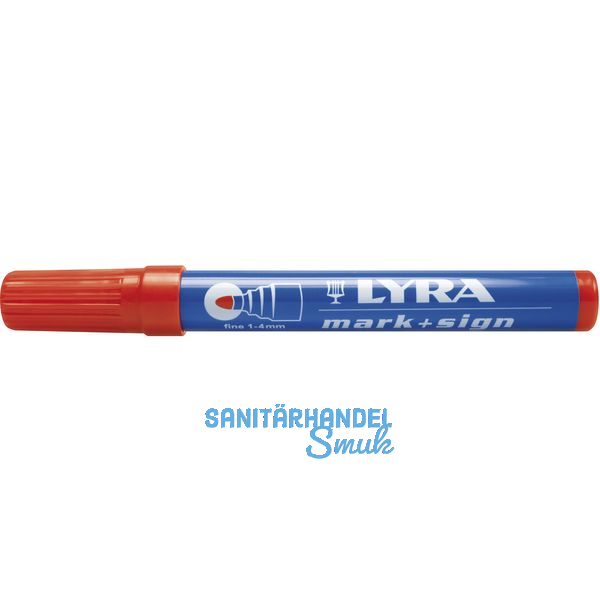 LYRA Permanent-Marker 112 Strichbreite 1-4 mm rot runde Spitze