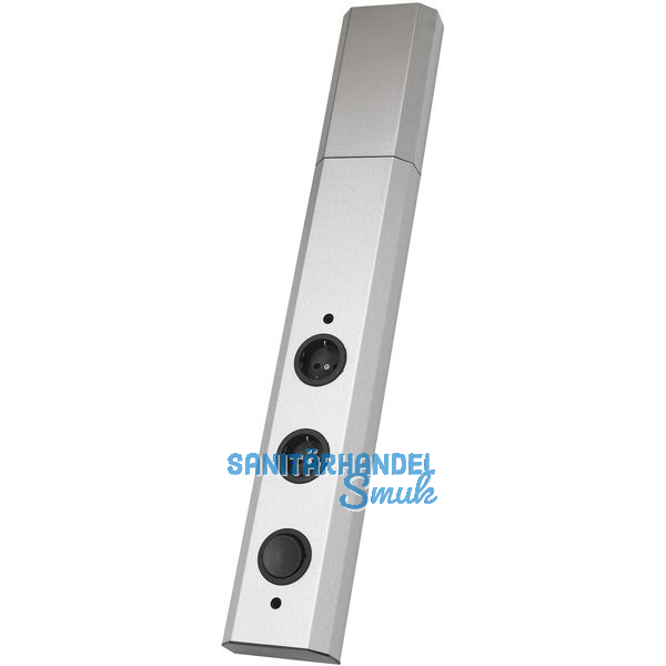 Power-Turm 2 230 V,2 Schukosteckdosen, Anschlusskabel 2000 mm mit Schukostecker