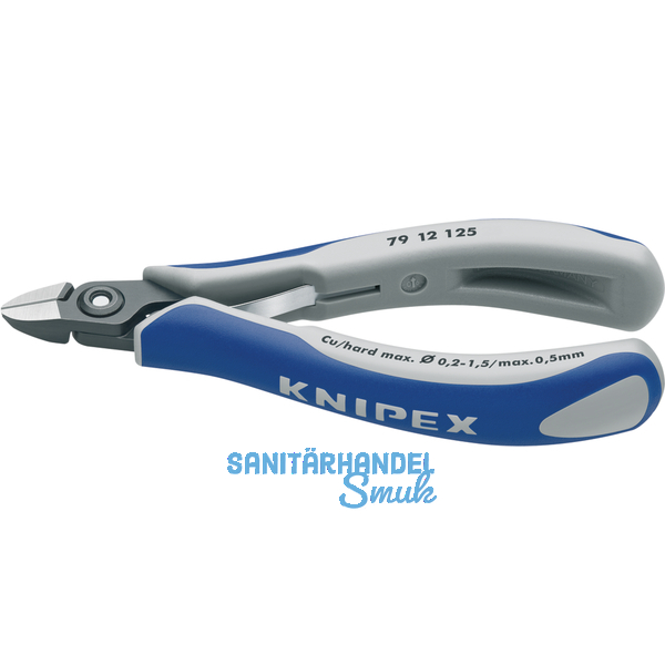 KNIPEX Przisions Elektronik Seitenschneider DIN 9654 spitz mit Facette 125 mm