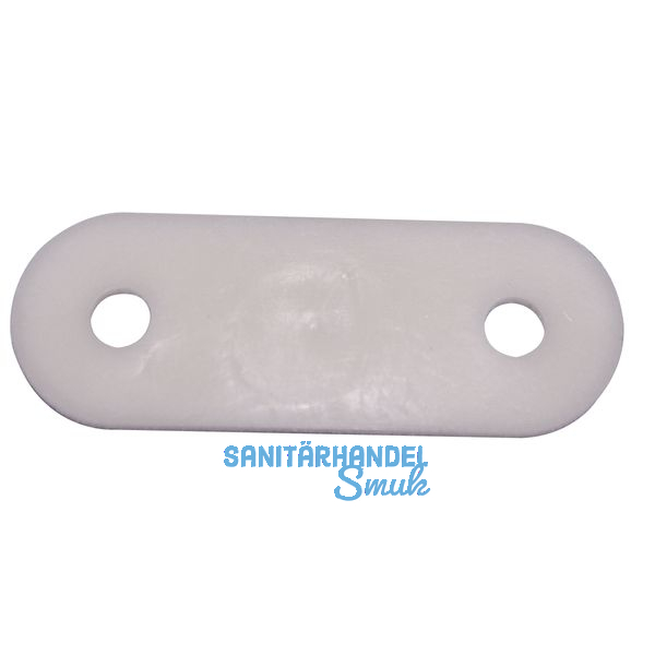 Unterlegplatte zu Schlieblech, 2 mm, Kunststoff wei/ POM