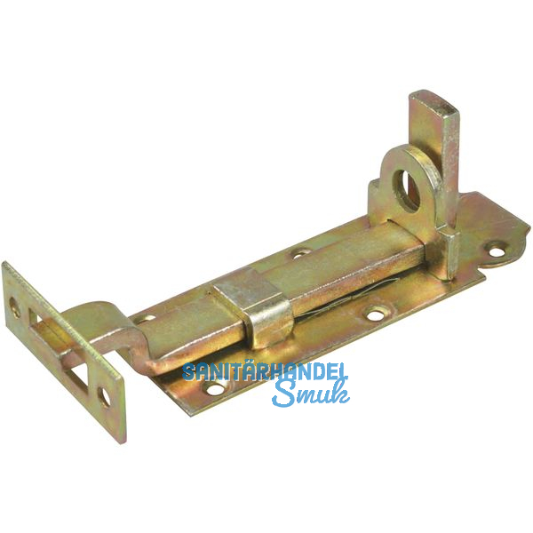 Querriegel gekrpft m. Schlieblech, Platte 180 x 55 mm, Stahl gelb passiviert