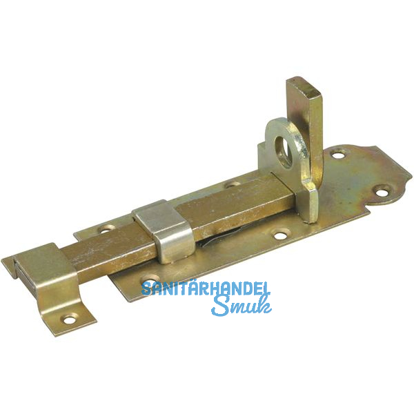 Querriegel gerade m. Schlaufe, Platte 180 x 55 mm, Stahl gelb passiviert